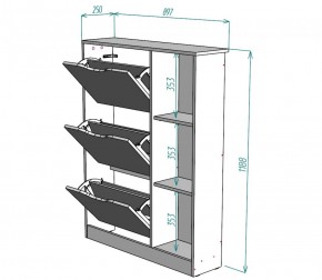 Обувница W38 (Белый) в Нижних Сергах - nizhnie-sergi.mebel-e96.ru