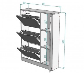 Обувница W40 (Белый) в Нижних Сергах - nizhnie-sergi.mebel-e96.ru