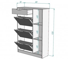 Обувница W42 (Белый) в Нижних Сергах - nizhnie-sergi.mebel-e96.ru