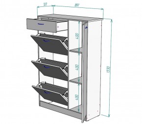 Обувница W43 (Белый) в Нижних Сергах - nizhnie-sergi.mebel-e96.ru