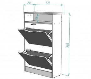 Обувница W6 (ДВ) в Нижних Сергах - nizhnie-sergi.mebel-e96.ru