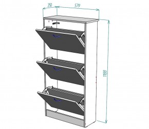 Обувница W7 (ЯШС) в Нижних Сергах - nizhnie-sergi.mebel-e96.ru