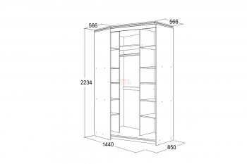 Шкаф-купе угловой Ольга-13 правый в Нижних Сергах - nizhnie-sergi.mebel-e96.ru