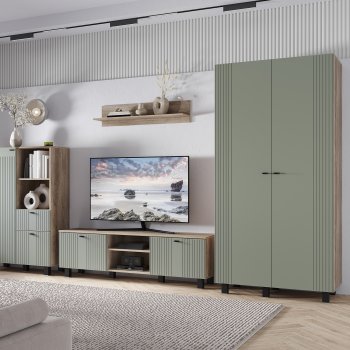 Тумба под ТВ Олива ТБ-09 эвкалипт софт (БТС) в Нижних Сергах - nizhnie-sergi.mebel-e96.ru