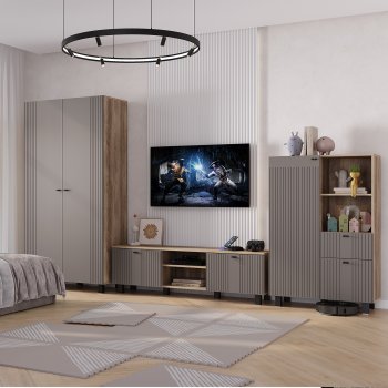 Стенка Олива комп.3 муссон (БТС) в Нижних Сергах - nizhnie-sergi.mebel-e96.ru