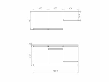 Кухонный гарнитур 1800 мм Ольвия-8 (Росток) в Нижних Сергах - nizhnie-sergi.mebel-e96.ru