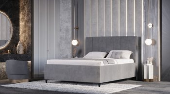 Кровать с ПМ Оливия Серый (Лин) в Нижних Сергах - nizhnie-sergi.mebel-e96.ru
