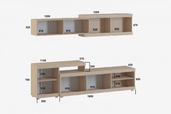 Стенка Оскар ТВ7 сонома (Генезис) в Нижних Сергах - nizhnie-sergi.mebel-e96.ru