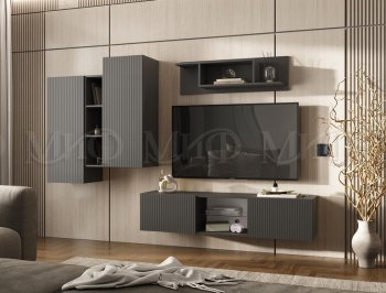 Стенка Оскар графит (Миф) в Нижних Сергах - nizhnie-sergi.mebel-e96.ru