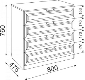 Комод Ости Модуль 06 (Риннер) в Нижних Сергах - nizhnie-sergi.mebel-e96.ru