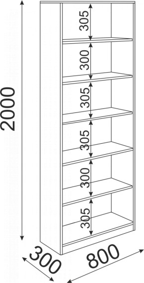 Стеллаж 800 Остин Модуль 08 (Риннер) в Нижних Сергах - nizhnie-sergi.mebel-e96.ru