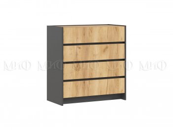 Комод 4ящ. Остин крафт/графит (Миф) в Нижних Сергах - nizhnie-sergi.mebel-e96.ru