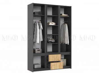Шкаф 1500 мм Остин крафт/графит (Миф) в Нижних Сергах - nizhnie-sergi.mebel-e96.ru