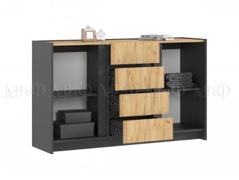Комод 2дв.4ящ. Остин крафт/графит (Миф) в Нижних Сергах - nizhnie-sergi.mebel-e96.ru