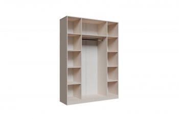 Шкаф 1600 мм Пальма с антресолью, Сатин (ДСВ) в Нижних Сергах - nizhnie-sergi.mebel-e96.ru