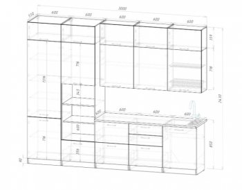 Кухонный гарнитур Парма 3000 мм (Герда) в Нижних Сергах - nizhnie-sergi.mebel-e96.ru
