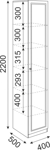 Пенал Беатрис 400 (модуль 4) (Риннер) в Нижних Сергах - nizhnie-sergi.mebel-e96.ru