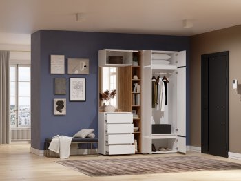 Прихожая Прага модульная, белый (Handis) в Нижних Сергах - nizhnie-sergi.mebel-e96.ru