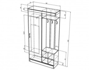 Прихожая купе Бриз (Лин) в Нижних Сергах - nizhnie-sergi.mebel-e96.ru