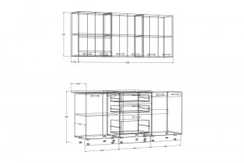 Кухонный гарнитур Рио 1800 мм (Зарон) в Нижних Сергах - nizhnie-sergi.mebel-e96.ru