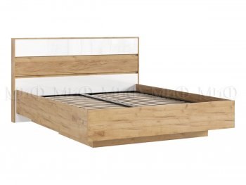 Кровать парящая Роджина с подсветкой, крафт/белый (Миф) в Нижних Сергах - nizhnie-sergi.mebel-e96.ru