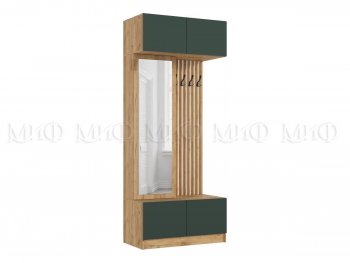 Прихожая Роджина крафт/изумруд(Миф) в Нижних Сергах - nizhnie-sergi.mebel-e96.ru