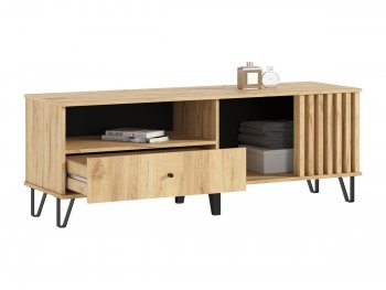 Тумба ТВ (1500) Роджина дуб крафт/дуб крафт (Миф) в Нижних Сергах - nizhnie-sergi.mebel-e96.ru