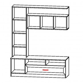 Секция ТВ ПРАГА-3 (Анкор белый) в Нижних Сергах - nizhnie-sergi.mebel-e96.ru | фото