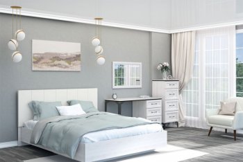 Кровать с подъемным механизмом Шарм (арт.031М1) экокожа Sontex Milk (Диал) в Нижних Сергах - nizhnie-sergi.mebel-e96.ru