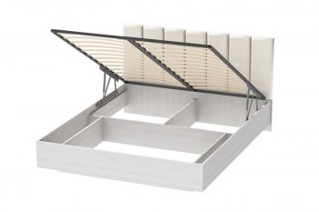 Кровать с подъемным механизмом Шарм (арт.031М1) экокожа Sontex Milk (Диал) в Нижних Сергах - nizhnie-sergi.mebel-e96.ru | фото