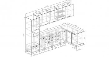 Угловой кухонный гарнитур Латте 3200х1400 мм в Нижних Сергах - nizhnie-sergi.mebel-e96.ru
