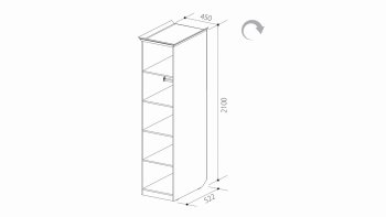 Шкаф-пенал ШиК-1 ( Уголок Школьника 2) в Нижних Сергах - nizhnie-sergi.mebel-e96.ru