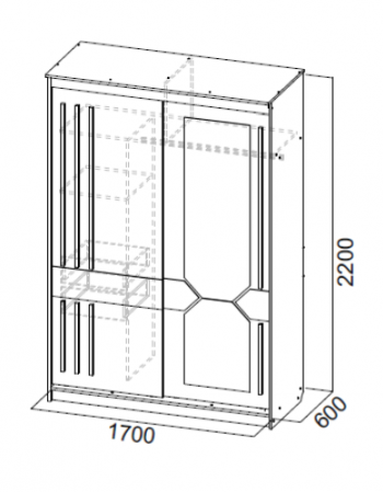 Шкаф-купе №25 1700 мм (СВ) в Нижних Сергах - nizhnie-sergi.mebel-e96.ru