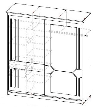 Шкаф-купе № 25 2000 мм (СВ) в Нижних Сергах - nizhnie-sergi.mebel-e96.ru