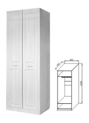 Шкаф 2-х дверный для платья и белья Ева-10 в Нижних Сергах - nizhnie-sergi.mebel-e96.ru