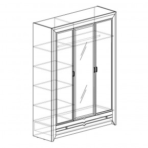 Шкаф 3-дверный Фьорд 150 (Яна) в Нижних Сергах - nizhnie-sergi.mebel-e96.ru