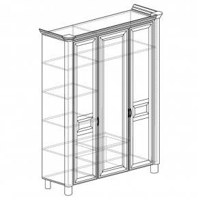 Шкаф 3-дверный Элли 570 (Яна) в Нижних Сергах - nizhnie-sergi.mebel-e96.ru