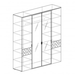 Шкаф 4-дверный Дели 79 (Яна) в Нижних Сергах - nizhnie-sergi.mebel-e96.ru