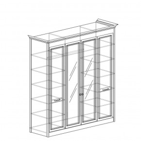 Шкаф 4-дверный с зеркалом Адель 457 (Яна) в Нижних Сергах - nizhnie-sergi.mebel-e96.ru