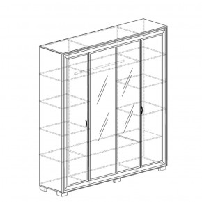 Шкаф для одежды 4-дверный Афины 367 (Яна) в Нижних Сергах - nizhnie-sergi.mebel-e96.ru