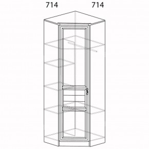 Шкаф для одежды угловой Лира 57 (Яна) в Нижних Сергах - nizhnie-sergi.mebel-e96.ru