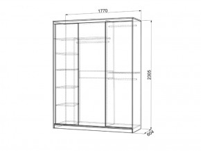 Шкаф-купе Бассо 7-600 07 (полки слева) в Нижних Сергах - nizhnie-sergi.mebel-e96.ru