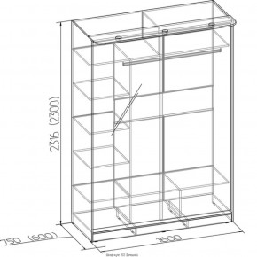 Шкаф-купе Домашний 1600 дуб сонома в Нижних Сергах - nizhnie-sergi.mebel-e96.ru