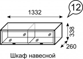 Шкаф навесной Венеция 12 бодега в Нижних Сергах - nizhnie-sergi.mebel-e96.ru