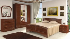 Шкаф 1600 мм ШК-4 с 2 зерк. ЛАК Орех Тёмный (БМ) в Нижних Сергах - nizhnie-sergi.mebel-e96.ru