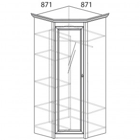 Шкаф угловой Флоренция 641 (Яна) в Нижних Сергах - nizhnie-sergi.mebel-e96.ru