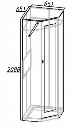 Шкаф угловой Комфорт 1 в Нижних Сергах - nizhnie-sergi.mebel-e96.ru