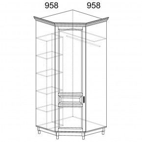 Шкаф угловой Прованс 418 (Яна) в Нижних Сергах - nizhnie-sergi.mebel-e96.ru