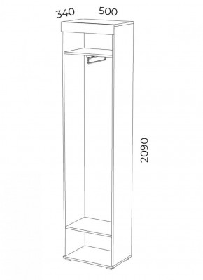 Шкаф ЗШ-5-1-L Зетта в Нижних Сергах - nizhnie-sergi.mebel-e96.ru