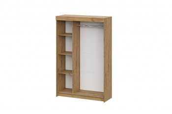 Шкаф-купе ШКП-7 1300 мм золотой/белый (СВ) в Нижних Сергах - nizhnie-sergi.mebel-e96.ru